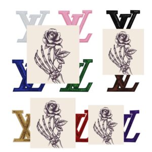 L,,V bling designer brand boujee patches